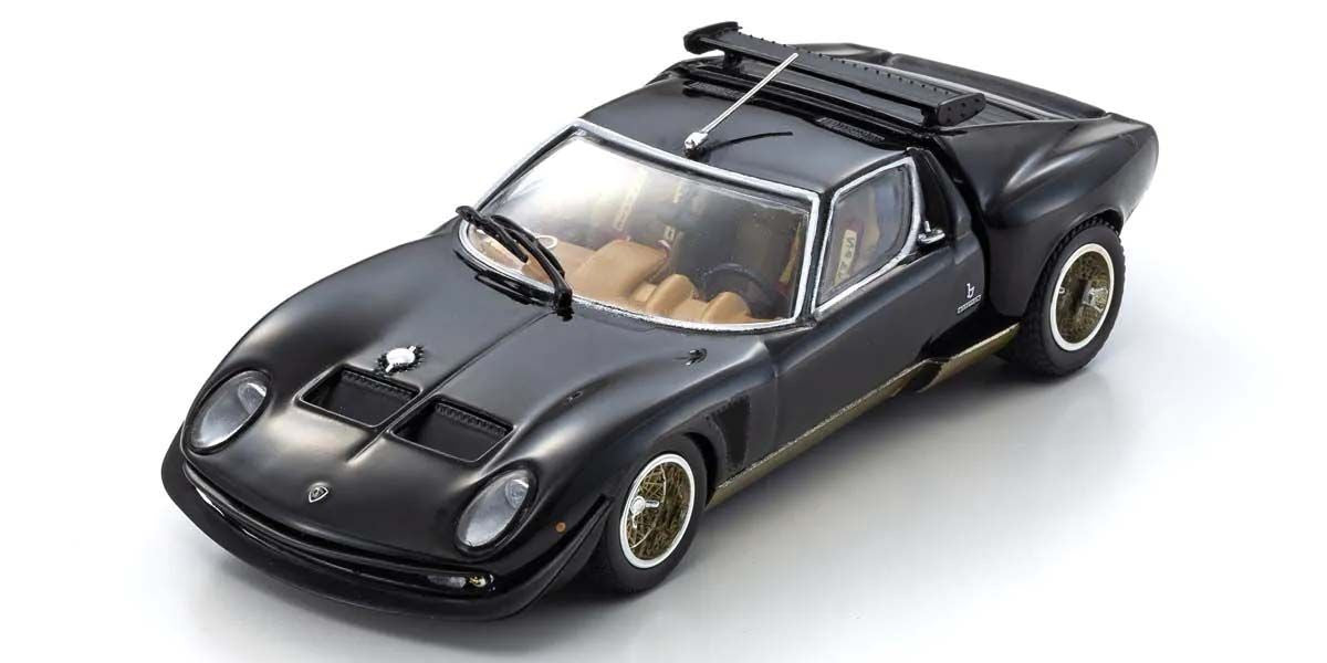 Kyosho Diecast Lamborghini Miura SVR 1970 Noir et Or KS03203BKG