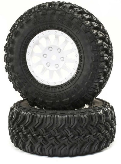 LOSI Pneu Falken + Jante Blanche (x2) Tenacity DB Pro LOS43026