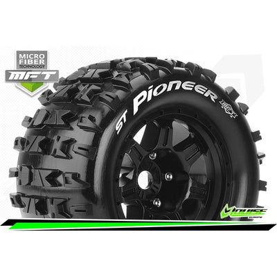 Louise RC Pneus ST-Pioneer + Jantes 3.8 Noir 0" (x2)  LR-T3325B