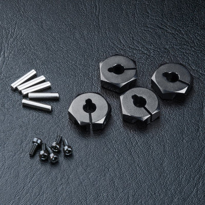 MST Hexagones alu 12mm +4mm noir (4) 820044BK
