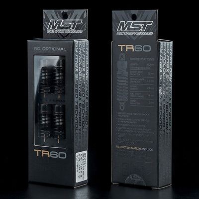 MST Set amortisseurs alu réglables TR60 (x4) Noir 820121BK