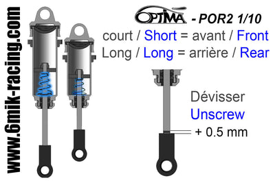 Optima Ressorts Amortisseurs Additifs 1/10 (x4) POR2