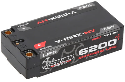 Orion Lipo 2S V-Max HV Shorty 7.6v 6200mah 128C ORI14524