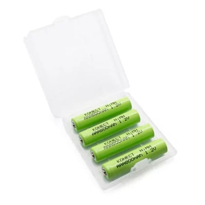 Konect 1.2V 800mAh NiMH Battery Pack (4-pack) + KN-NI1.2-AAA-800 Storage Case