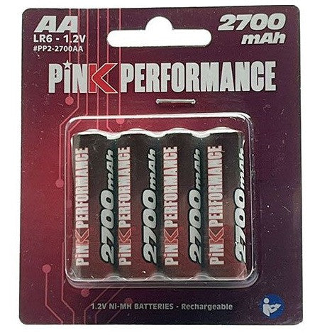 Pink Performance Piles Alcaline 2700 Mah AA 1.2V (x4) PP2-2700AA