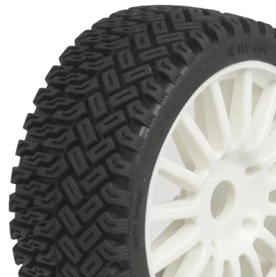 Hobbytech HTR Neumáticos + Llantas Blanco Rally Cross 1/8 (x2) HTR-T454