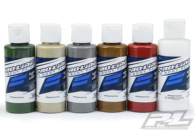 Proline Pack Couleur Militaire Peinture Lexan pour Aérographe (x6) 6323-04