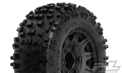 Proline Pneus Badlands 2.8 + jantes Raid Black 6x30 (x2) 1173-10