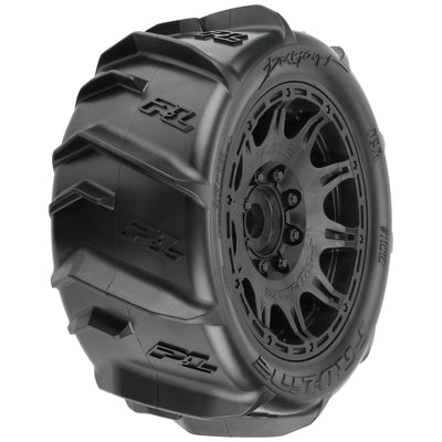 Proline Dumont 5.7 Tires + Black Raid 24mm Rims (2) 10202-10