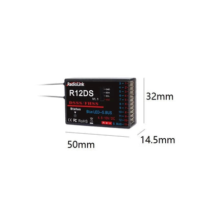 Radiolink Récepteur 12 voies pour radio AT10II RDL-0-R12DS