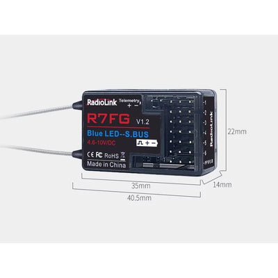 Radiolink Récepteur 7 voies V1.4 avec Télémétrie Intégrée RDL-0-R7FG