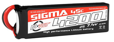 RC PLUS Accu lipo 4200Mah 2S1P Sportsline 7.4V 45C