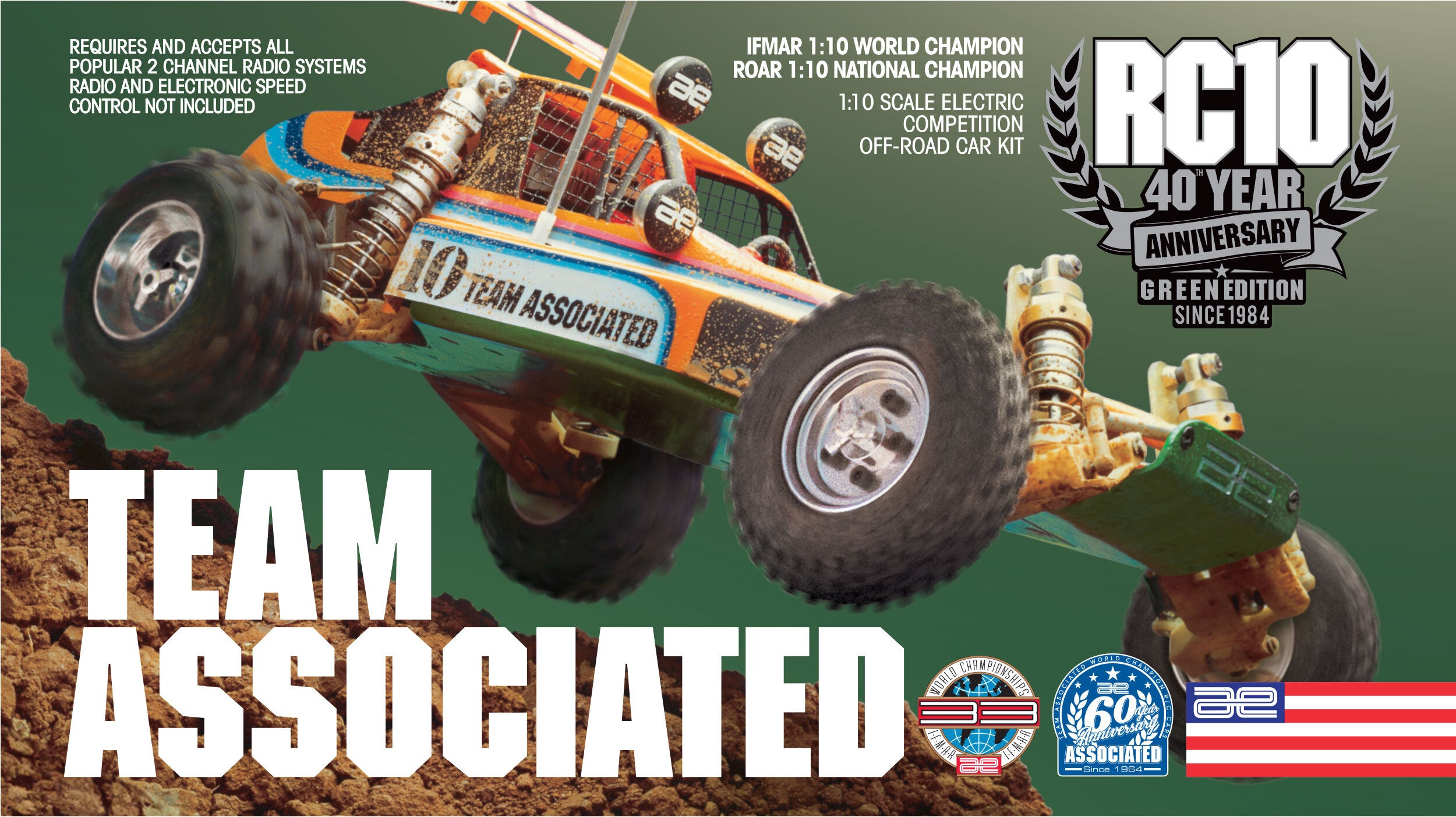 Team Associated Buggy RC10 Green 40th Anniversary 6010