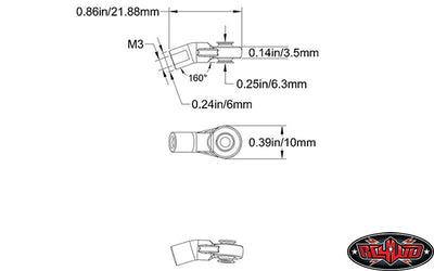 RC4WD Chapes courte M3 (x20) Z-S0402