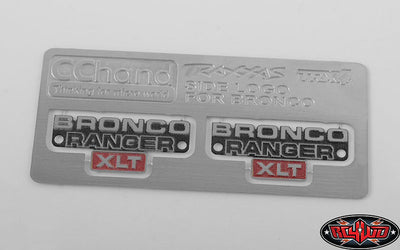 RC4WD Plaque métal Bronco Ranger XLT VVV-C0495