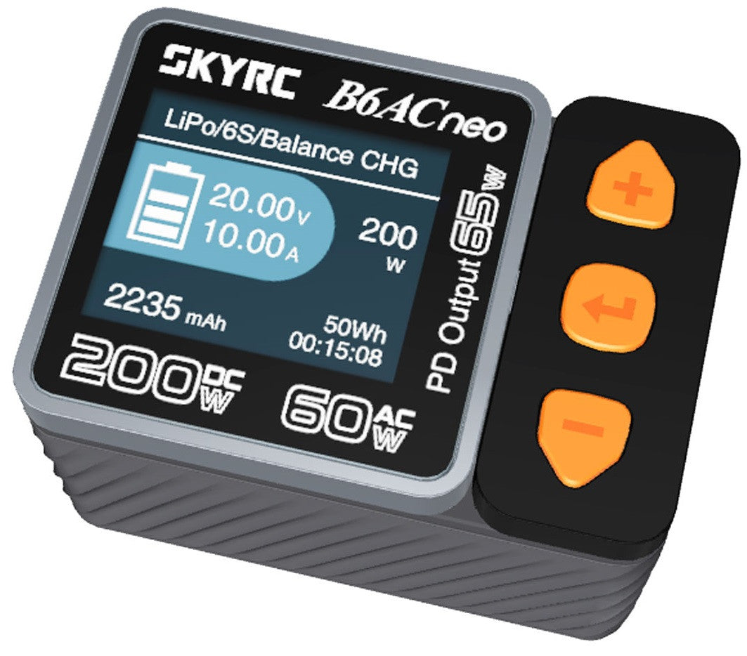 SkyRC B6AC Neo Töltő 200W AC/DC/USB-PD Smart | RC-Klub Modellbolt SkyRC B6AC Neo Töltő 200W AC/DC/USB-PD Smart | RC-Klub Modellbolt