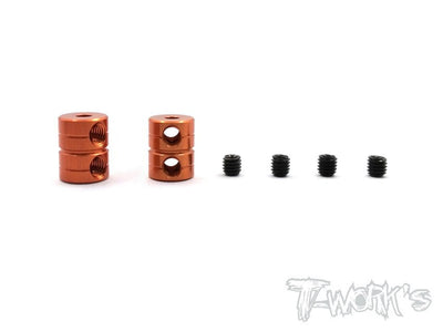 T-Work's Bagues d'arret 2mm Doubles "V2" Alu (x2) TA-108