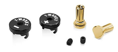 T-Work's Connectiques Pk Or 5mm + Caches (4Pcs) EA-040-5-BB