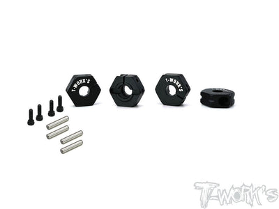 T-Work's Hexagones de Roues Alu Tamiya TC-01 (x4) TE-TC01-M