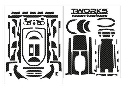 T-Work's kit déco 3D carbone pour Futaba 7PX TS040