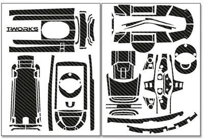 T-Work's kit déco 3D carbone pour Futaba T10PX TS-066