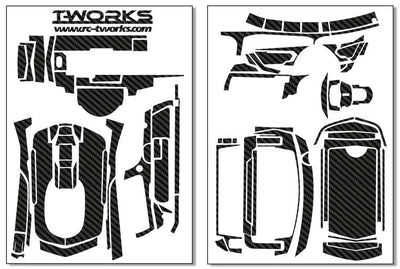 T-Work's kit déco 3D carbone pour Sanwa MT5 TS-068