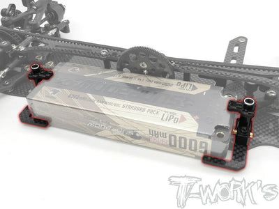 T-Work's Kit Fixation Batterie Rapide Laiton Xray X4 TE-257-X4-B