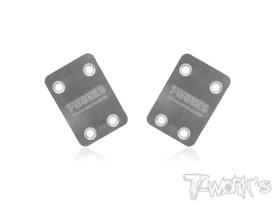 T-works Sabot de Protection Chassis Inox Kyosho (x2) MP9 TO220K