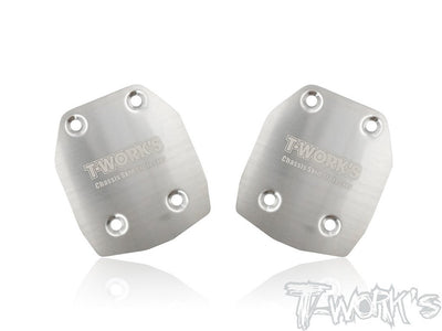 T-Work's Sabot de Protection Châssis Inox TLR (x2) 8ight et 8ight X TO-220-TLR