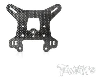 T-Work's Support Amortisseurs Avant Carbone 4mm RC8 B3.1 TO-247-RC8