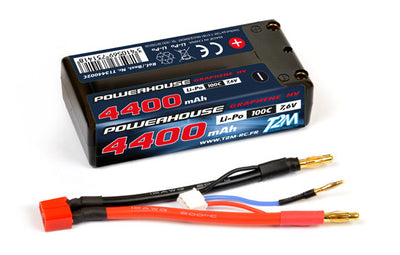 T2M Accu Li-po Shorty LCG HV 7.6V 2S 4400mAH 100C T1344002C