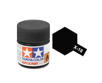 Tamiya Peinture Mini X18 Noir Satiné Brillant 81518