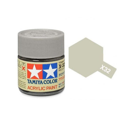 Tamiya Peinture Mini X32 Titanium Argent Brillant 81532