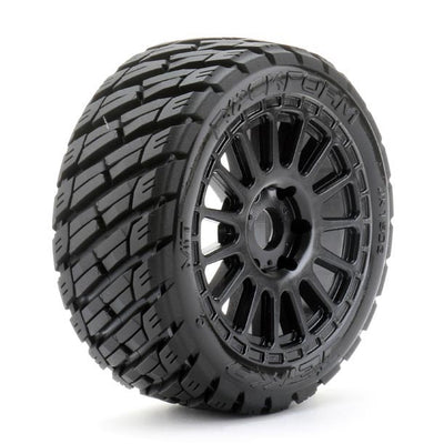 Jetko RC Pneus Rockform + Jantes Noir (x2) Buggy 1/8 JK1503RB