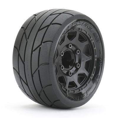 Jetko RC Pneus ST Super Sonic+ Jantes Noir 2.8" (x2) ST 1/10 JK2704CB