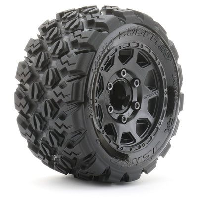 Jetko RC Pneus ST King Cobra + Jantes Noir 2.8" (x2) ST 1/10 JK2702CB