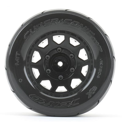 Jetko RC Pneus MT Super Sonic + Jantes Noir 2.8" (x2) MT 1/10 JK2804CB