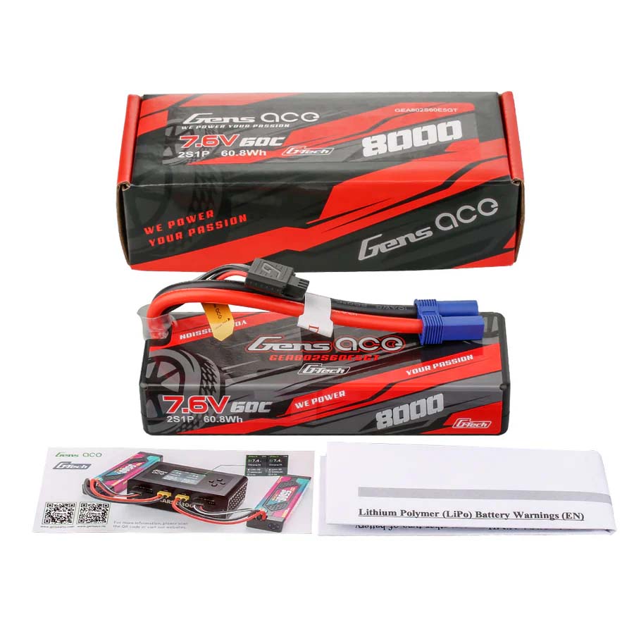 Gens Ace G-Tech lipo akku 7.6v 8000mah 60C EC5 GEA802S60E5GT GEA802S60E5GT