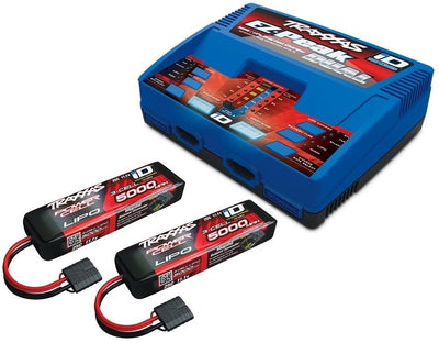 Traxxas Chargeur Double Sortie iD 100W 2972G + 2X Lipo 11.1V 5000mAh 2872X