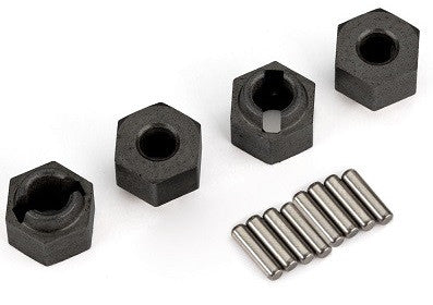 CrazyRacer Aluminium Hex Adapter 12mm – 4 Stuks, 9mm Dik, Voor HPI Savage XS Flux (Zwart)