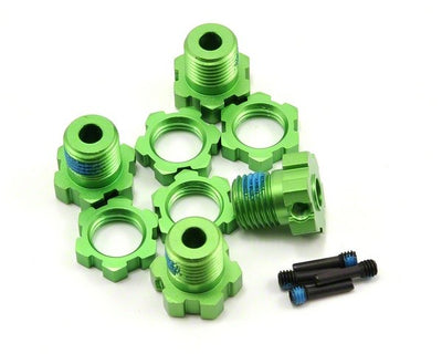 TRAXXAS - Hexagones alu vert 17mm - 5353G