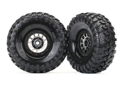 Traxxas Pneus Canyon Trail et  Jantes chromées 1.9" 8177