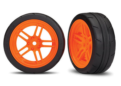 Traxxas Pneus & Jantes Arrière Orange 1.9 (x2) 4-Tec 2.0 8374A