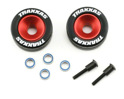 TRAXXAS - Roue Alu barre anti wheeling - Rouge - 5186