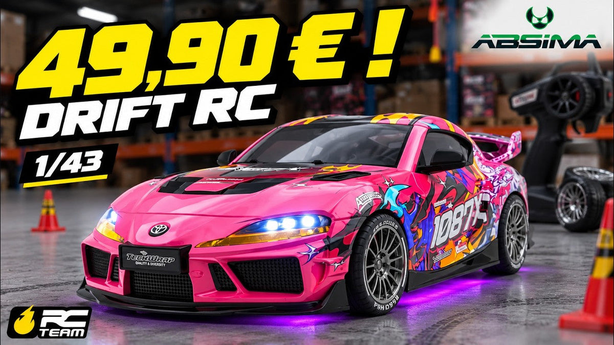 Absima Toyota Supra 1/43 : La sportive 4WD taillée pour le drift en intérieur