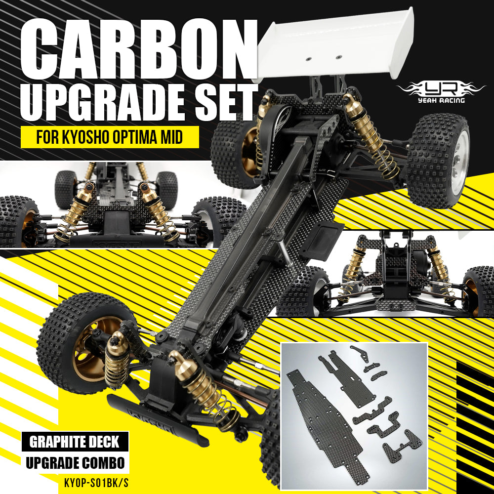 Yeah Racing Kit de conversión Carbono Optima Mid KYOP-S01BK/S