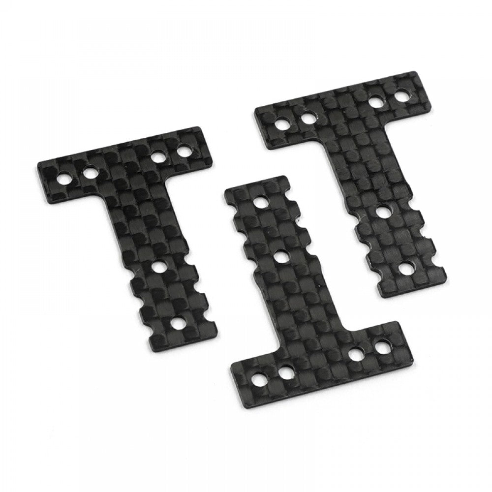 Yeah Racing Suspensão traseira T-Plate em carbono Kyosho Mini-Z MR04 KY03-012BK