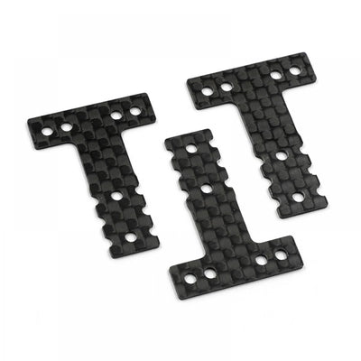Yeah Racing Suspensão traseira T-Plate em carbono Kyosho Mini-Z MR04 KY03-012BK