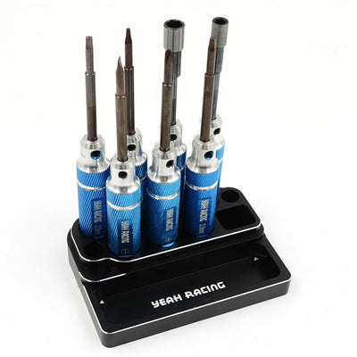 Yeah Racing Set gereedschap + Afstelling + Aluminium steun Kyosho Mini-Z  YT-0254BK