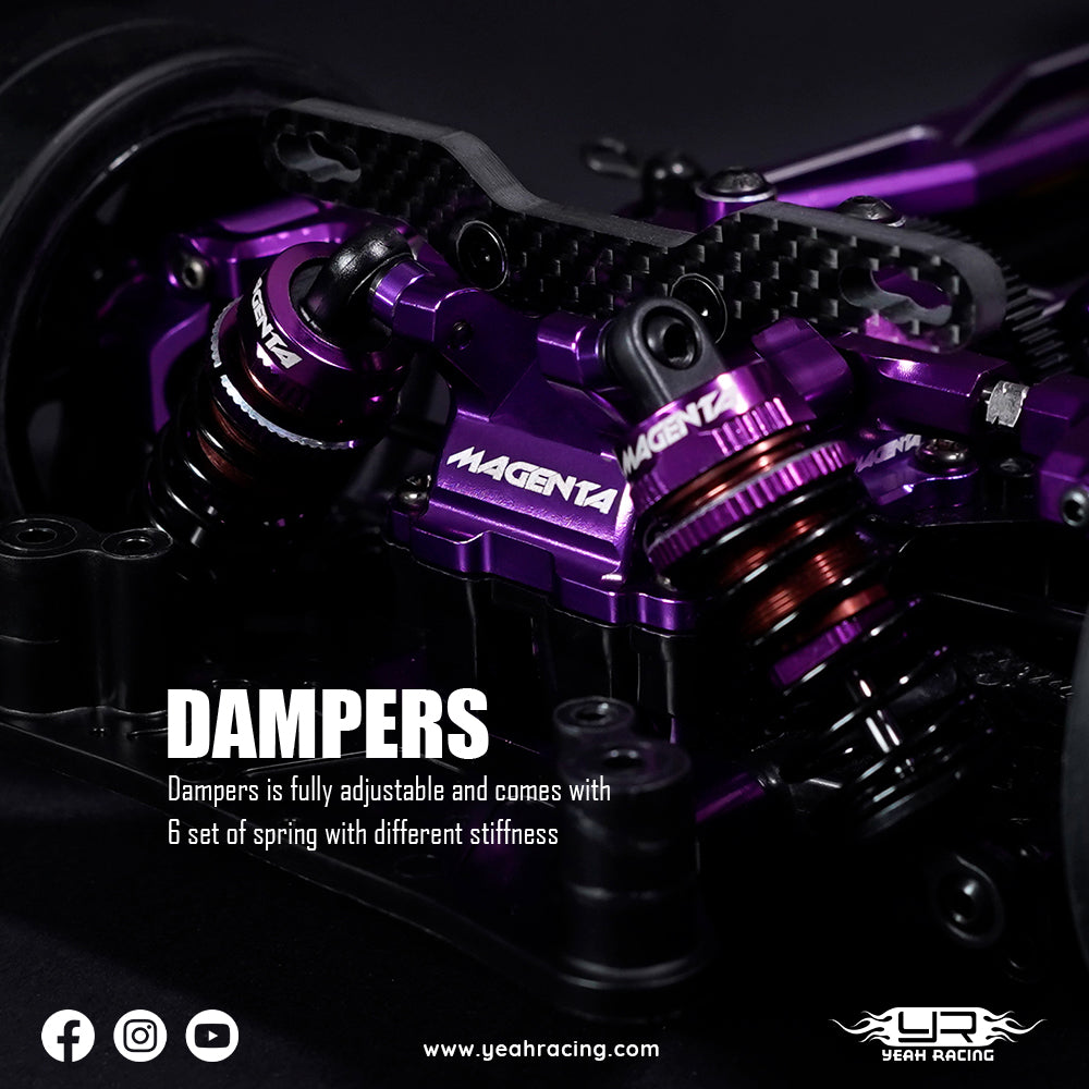 Yeah Racing Atushi Hara Violett-Umwandlungsset Tamiya TT-02 MGT-0001